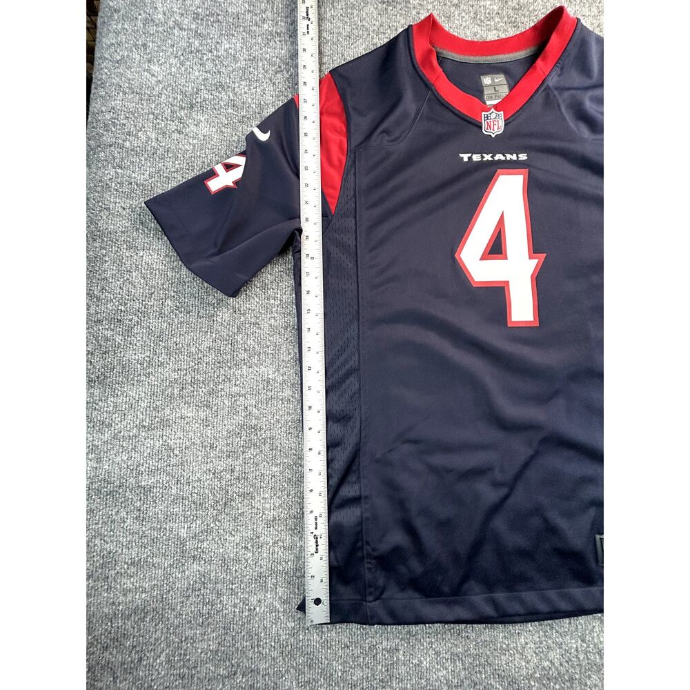 Nike Houston Texans Deshaun Watson #4 NFL Jersey Men's Large Navy Game Jersey - Picture 7 of 8